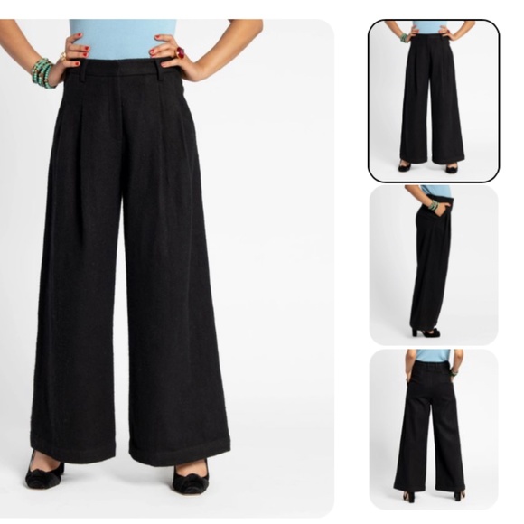 Frances Valentine Bossy Pant Wool Black new with tags Wide leg gift idea winter - Picture 3 of 5